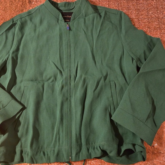 Massimo Dutti Green Bomber Jacket Drawstring Waist XS Casual‎ Coat - Picture 2 of 8